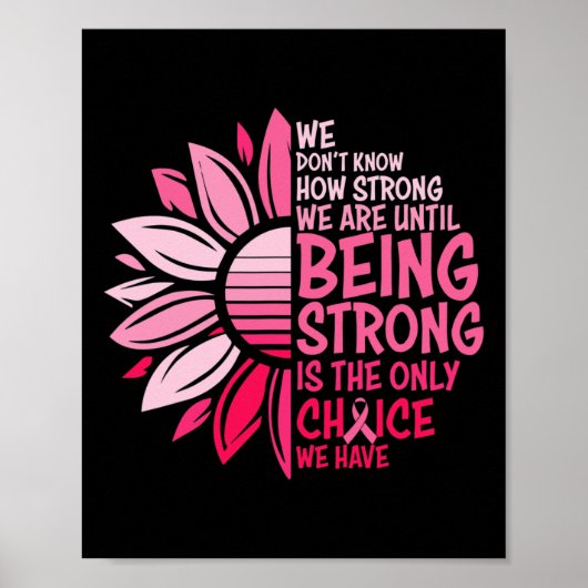 Zonnebloem Roze Borstkanker Bewustheid Vrouwen War Poster (Voorkant)