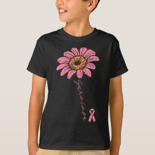 Zonnebloem Roze Borstkanker Overlevingskennis T-shirt