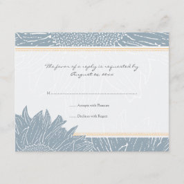 Zonnebloem RSVP-kaart: Oranje RSVP Kaartje