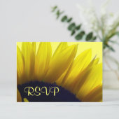 Zonnebloem RSVP-kaarten RSVP Kaartje (Staand voorkant)