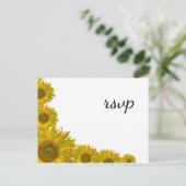 Zonnebloem RSVP-respons Uitnodiging Briefkaart (Staand voorkant)