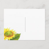 Zonnebloem RSVP Uitnodiging Briefkaart (Achterkant)