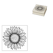Zonnebloem Rubberstempel (Gestempeld)
