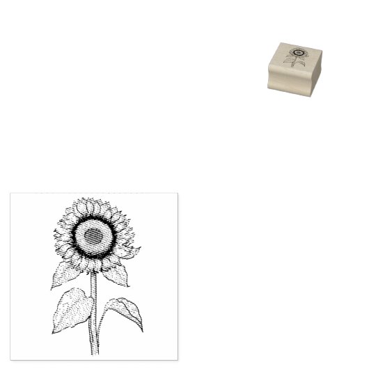 Zonnebloem Rubberstempel (Gestempeld)