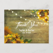 Zonnebloem | Rustic Americana Hartelijk dank Briefkaart (Voorkant)