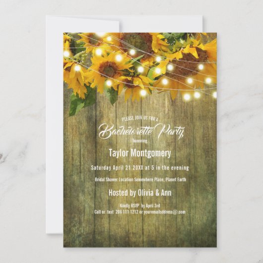 Zonnebloem | Rustic Americana Hartelijk dank Kaart (Voorkant)