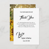 Zonnebloem | Rustic Americana Hartelijk dank Kaart (Voorkant / Achterkant)