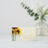 Zonnebloem Rustic Modern Stylish Gold Visitekaartje (Staand voorkant)