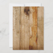 Zonnebloem Rustiek Boho Houten Kruis Doop Kaart (Achterkant)