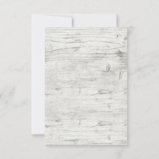 Zonnebloem & Rustiek Hout Boerderij Bruiloft Dank Bedankkaart (Achterkant)