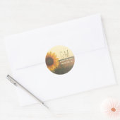 Zonnebloem rustieke bruiloft stickers (Envelop)