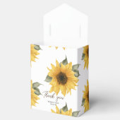 Zonnebloem, rustieke herfst bruiloft bedankdoosjes (Geopend)