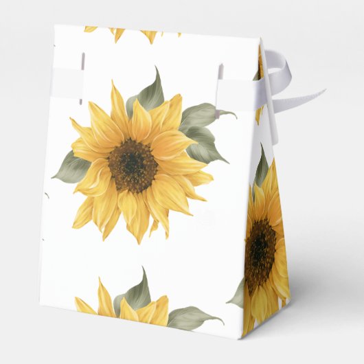 Zonnebloem, rustieke herfst bruiloft bedankdoosjes (Achterkant)