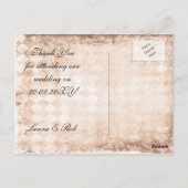 Zonnebloem rustieke mason jar bruiloft dank u briefkaart (Achterkant)