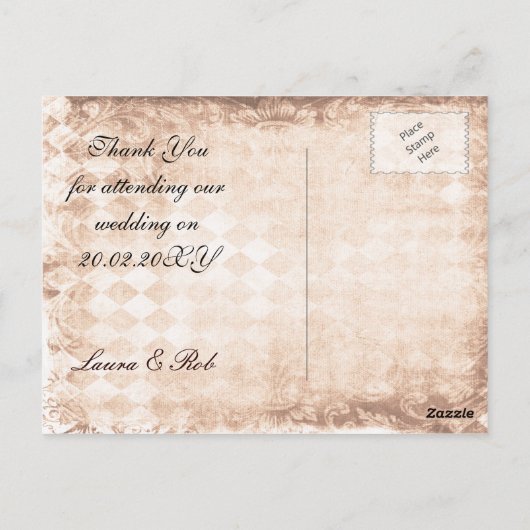 Zonnebloem rustieke mason jar bruiloft dank u briefkaart (Achterkant)