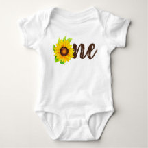 Zonnebloem Rustisch land 1e verjaardag Partij Baby