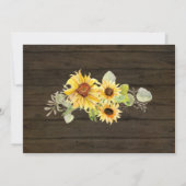 Zonnebloem - Rustisch Land Mason Jar Licht I Kaart (Achterkant)