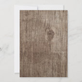 Zonnebloem Rustisch Vrijgezellenfeest met houtware Kaart (Achterkant)