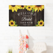 Zonnebloem Rustisch Vrijgezellenfeest met houtware Spandoek (Insitu)