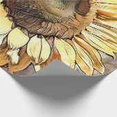 Zonnebloem 's morgens modern Collectie Cadeaupapier (Hoek)