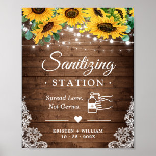Zonnebloem Sanitizing Station Sign. Poster