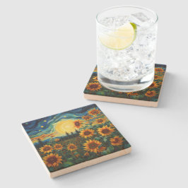 Zonnebloem Schilderij Van Gogh Stenen Onderzetter