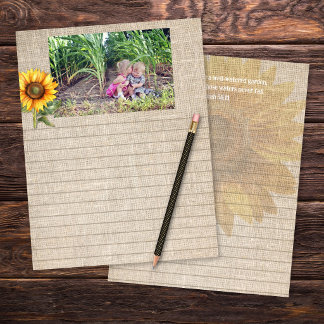 Zonnebloem Scrapbook Papier Aangepaste Foto