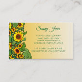 Zonnebloem Scroll Visitekaartje (Achterkant)