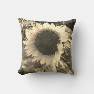 Zonnebloem Sepia Bloom Pillow Kussen