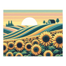 Zonnebloem sereniteit: rustieke zonsopgang