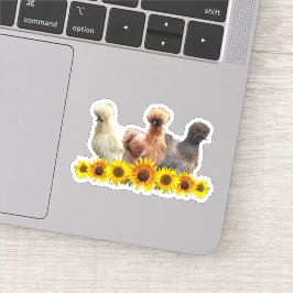 Zonnebloem Silkie Bantam Kip Trio Sticker