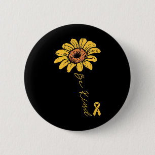 Zonnebloem Sint Kind Koolstofkanker Ronde Button 5,7 Cm