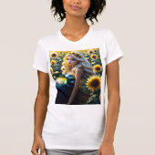 Zonnebloem Siren: Bloeien in Iridescence T-shirt (Voorkant)