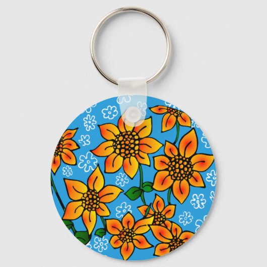 Zonnebloem Sleutelhanger (Voorkant)