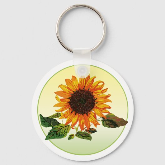 Zonnebloem Sleutelhanger (Voorkant)