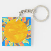Zonnebloem Sleutelhanger (Achterkant)