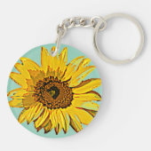 Zonnebloem Sleutelhanger (Achterkant)