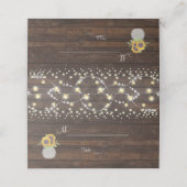 Zonnebloem Slingerlichten Oude Houten Tafel Nummer (Buitenkant ongevouwen)