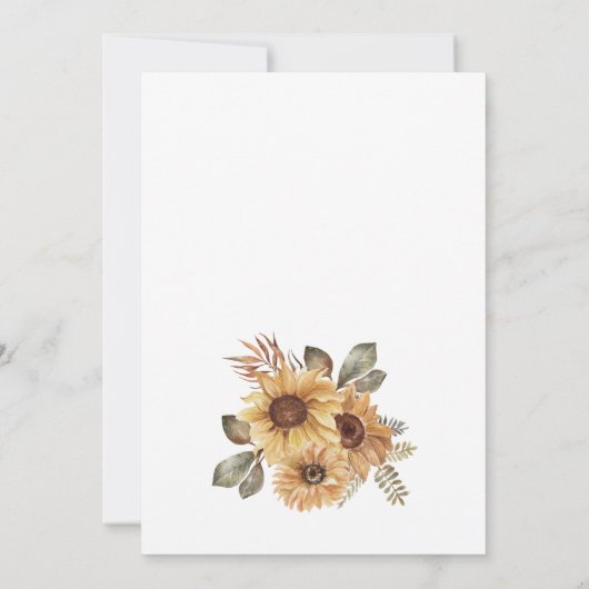 Zonnebloem sparen de Datum Save The Date (Achterkant)