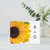 Zonnebloem sparen het Briefkaart van de Datum (Staand voorkant)