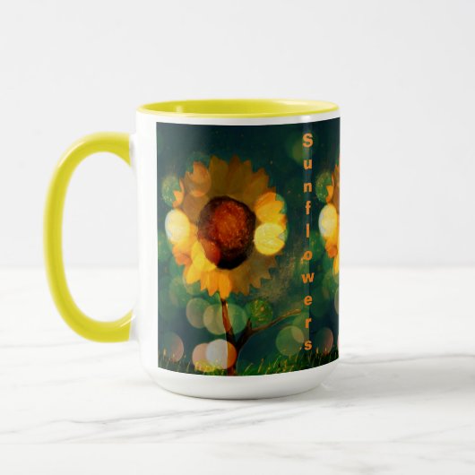 Zonnebloem Sparkle Coffee-Mok Mok (Links)