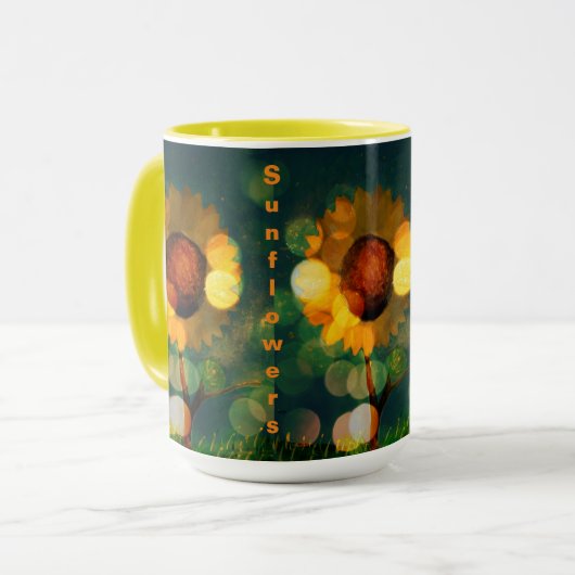 Zonnebloem Sparkle Coffee-Mok Mok (Voorkant links)