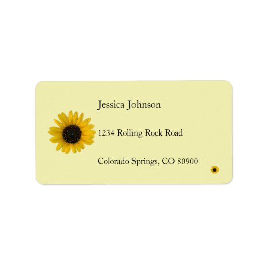 Zonnebloem, speciaal aangepast etiket (Voorkant)