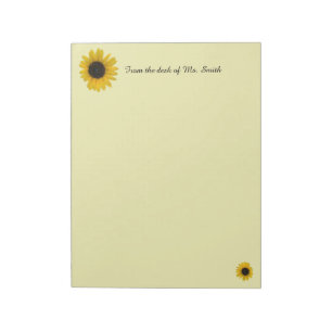Zonnebloem, speciaal aangepast notitieblok