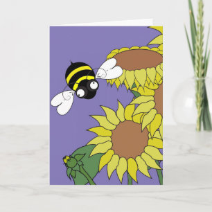 Zonnebloem Steekkaart - Blanco binnenkant Kaart