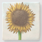  zonnebloem stenen onderzetter (Voorkant)