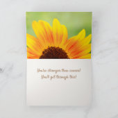 Zonnebloem Sterger dan kanker Kaart (Binnen)