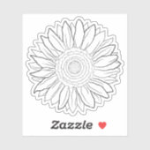 zonnebloem sticker (Vel)