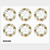 Zonnebloem Sticker Klassieke ronde (Vel)