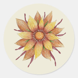 Zonnebloem sticker (vel van 20)